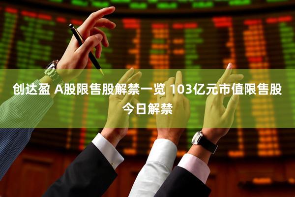 创达盈 A股限售股解禁一览 103亿元市值限售股今日解禁